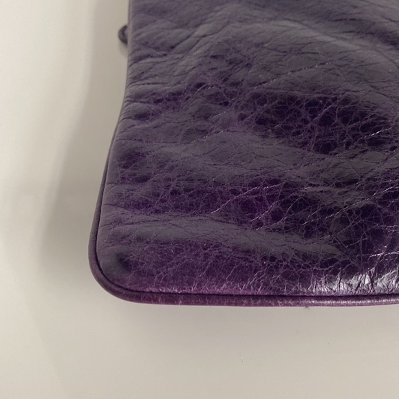 SOLD- Balenciaga Vintage Giant Motocross Flat Violet Purple Clutch Bag Wristlet - Picture 10 of 17